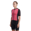 Maillot ciclista de manga corta con bloques de color para mujer