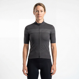 Maillot ciclista de manga corta con estampado reflectante para mujer