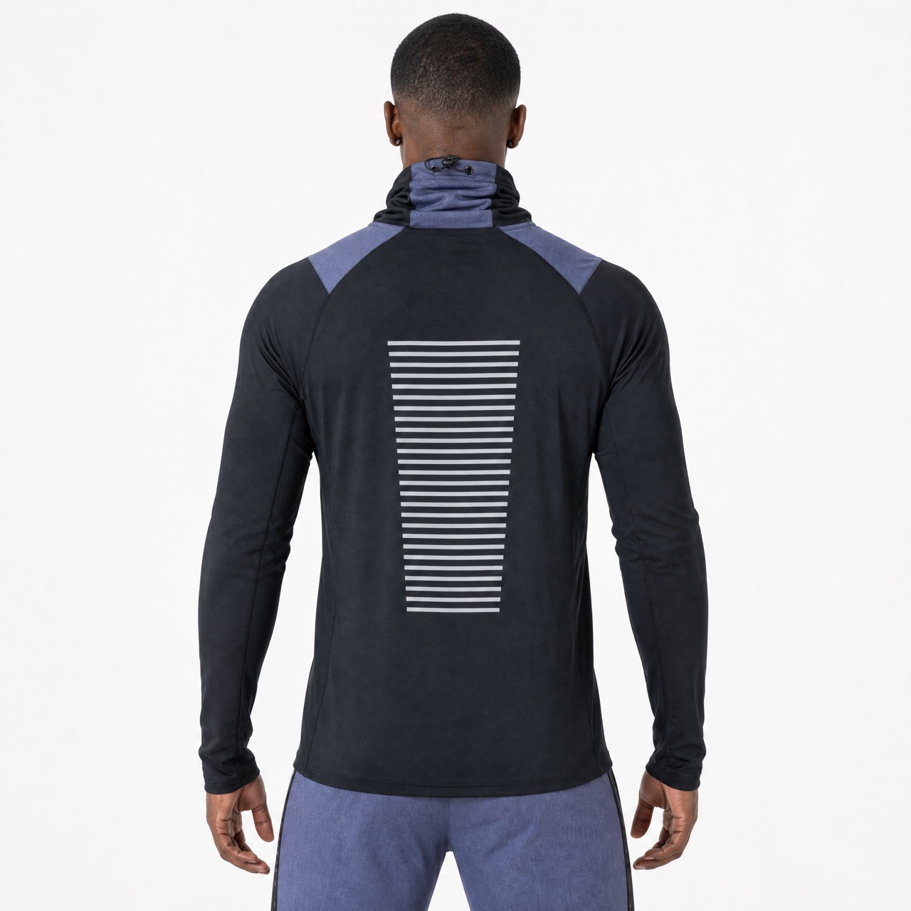 Camiseta interior con cuello vuelto alto a prueba de viento para hombre