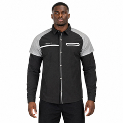 Camisas con ribetes reflectantes para hombre, senderismo nocturno, Camping, pesca, bolsillo sellado con cremallera, broches