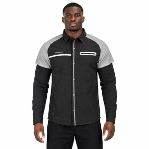 Camisas con ribetes reflectantes para hombre, senderismo nocturno, Camping, pesca, bolsillo sellado con cremallera, broches