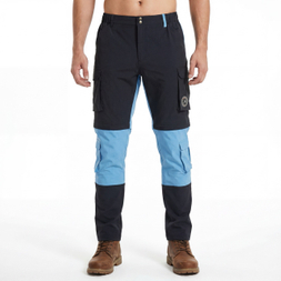 Pantalón de senderismo con cremallera y 5 bolsillos parche para hombre Pantalones de trekking