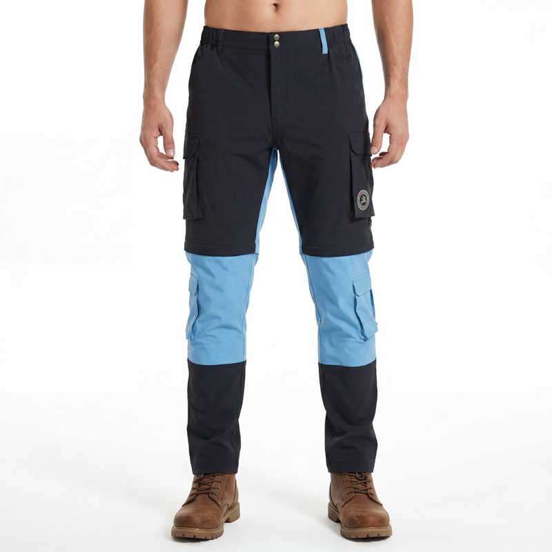 Pantalón de senderismo con cremallera y 5 bolsillos parche para hombre Pantalones de trekking