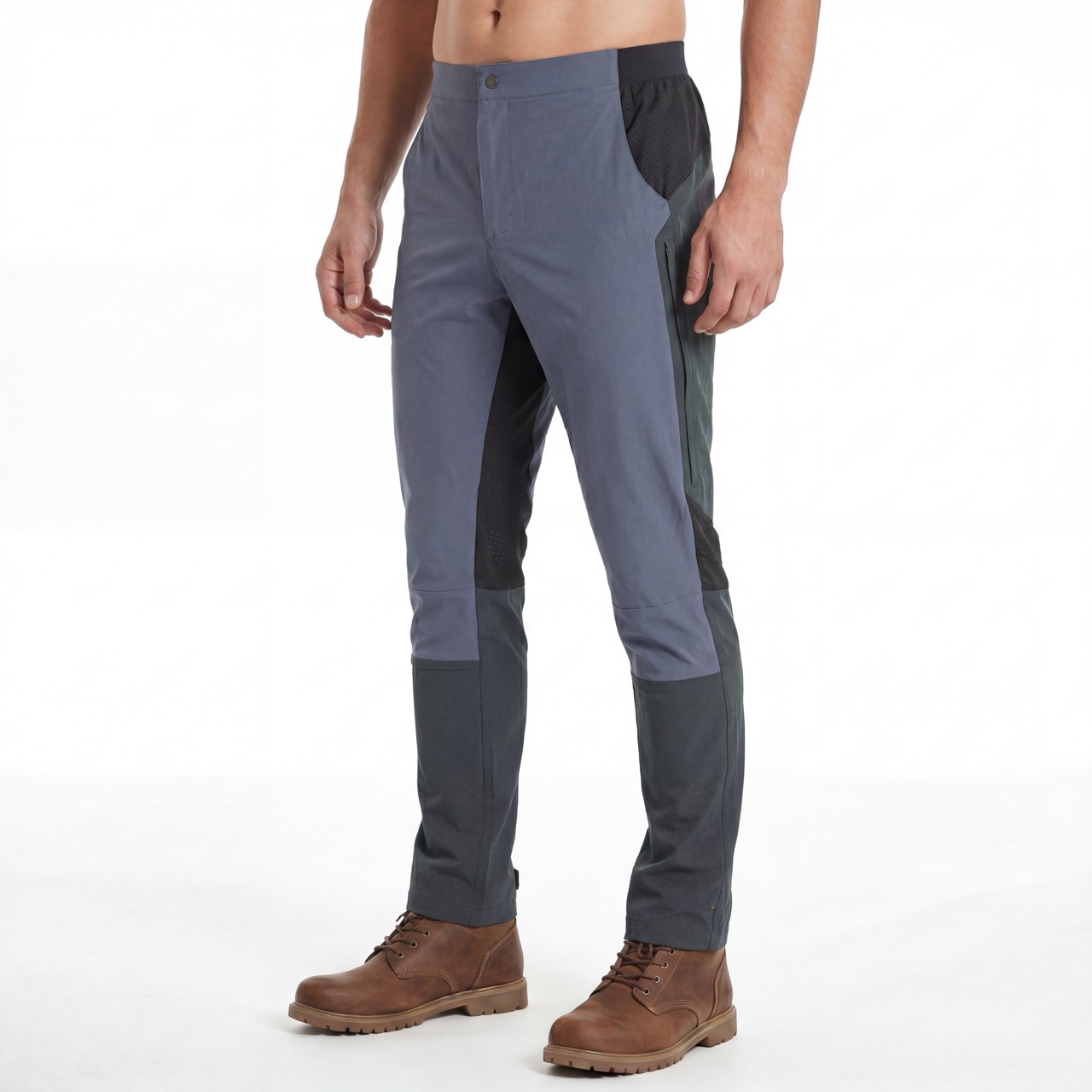Pantalones de senderismo ligeros para hombre Pantalones de trekking transpirables con panel de malla