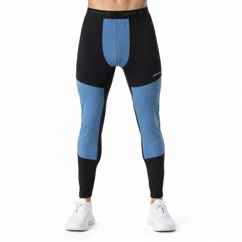 Legging de entrenamiento de carreras con paneles de protección contra el viento para hombre