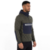 Trekking Sudadera con capucha y bolsillo de parche con media cremallera y running de peso medio