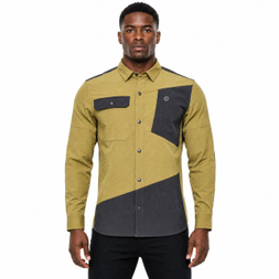 Camisas de senderismo para hombre Tops de trekking con bolsillo con parche y cremallera