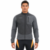 Chaqueta de ciclismo de forro polar cálido con paneles acolchados para hombre