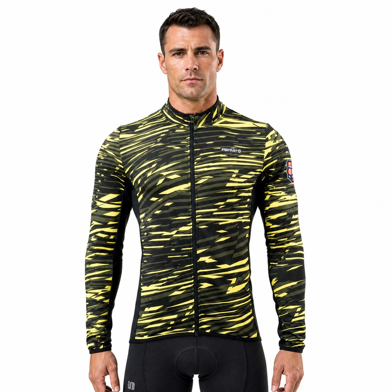 Chaqueta ciclista con estampado integral