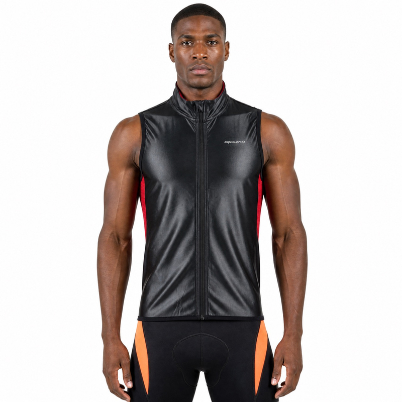 Chaleco cortavientos ligero con bloques de color para hombre