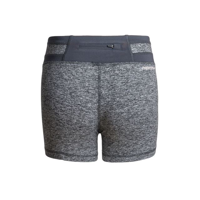 Compresión atlética femenina con calzoncillos de bolsillo de cremallera