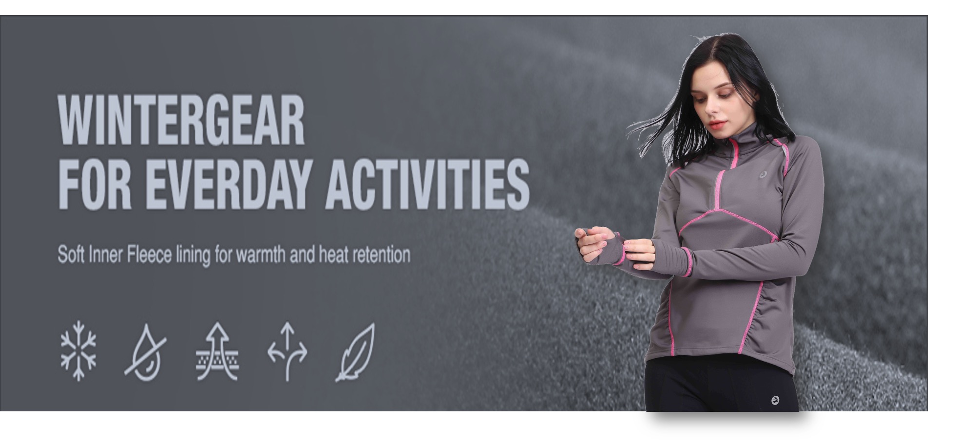 Mujeres medio zip top