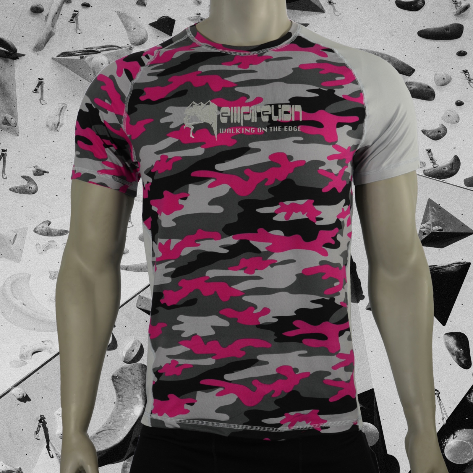 Camiseta de escalada rosa