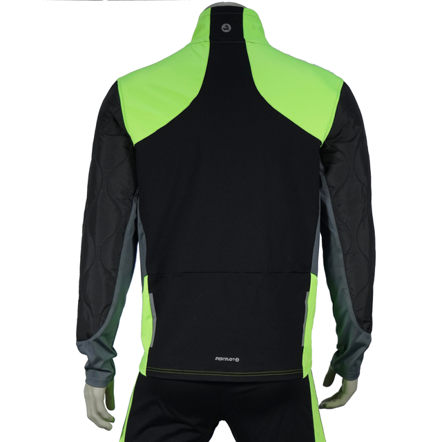 A prueba de viento para hombres al aire libre Block de color de acolchado Fluro Trims Chaqueta