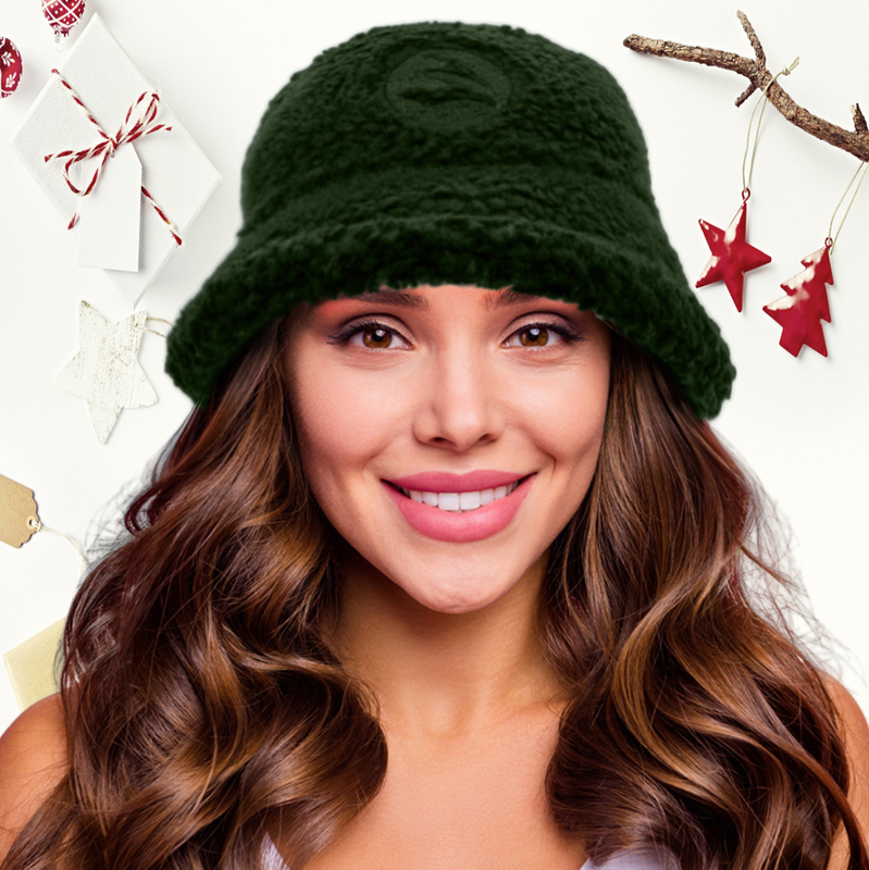 Hombre de cubo de mujer Fuzzy Faux Fur Sherpa Fisherman Cap