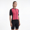 Maillot ciclista de manga corta con bloques de color para mujer
