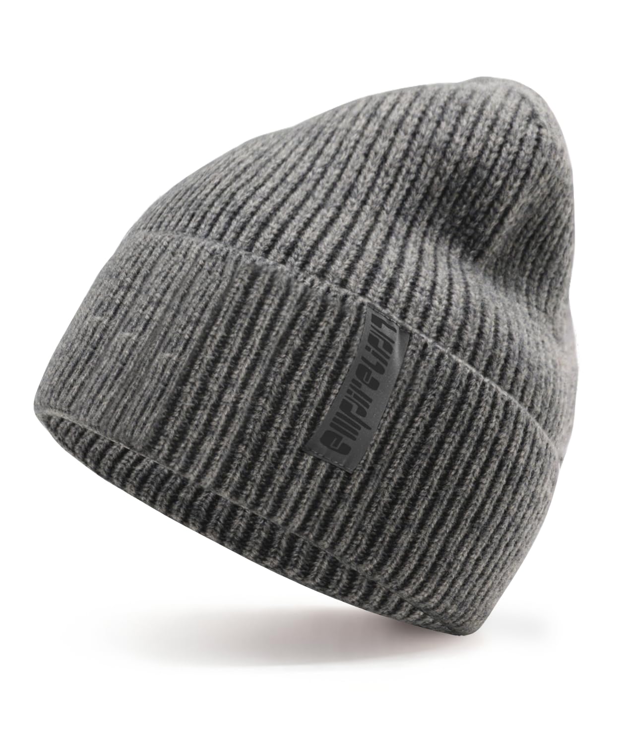 Gorro con puño similar a la lana, gorros de invierno cálidos de punto térmico grueso, gorra elástica suave para exteriores