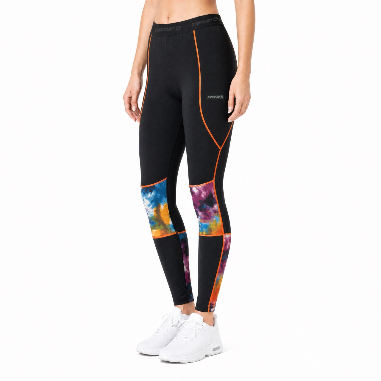 VMTR Pantalón tipo legging con paneles estampados ligeros para mujer