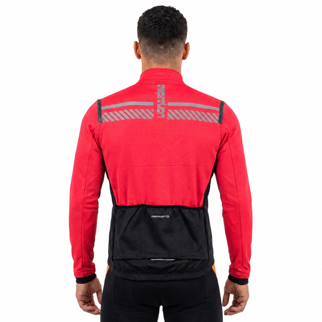Chaqueta ciclista con ribete de cinta