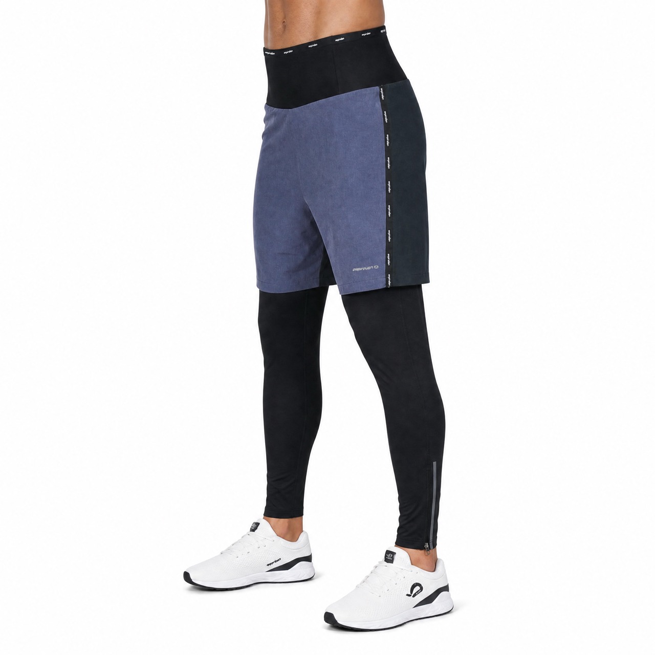 Pantalón 2 en 1 con banda de cintura alta a prueba de viento para hombre