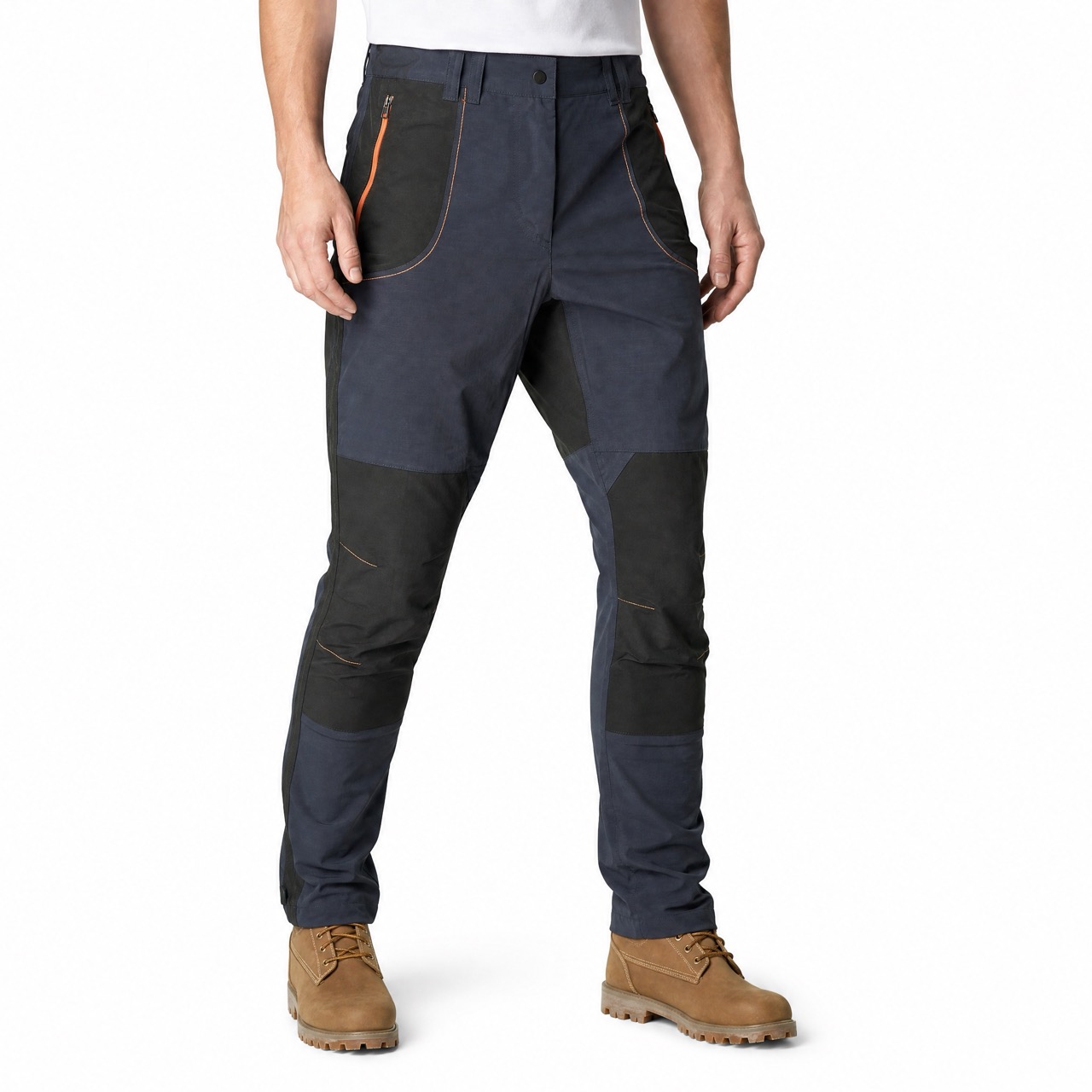 Pantalones deportivos para hombre con ribetes en contraste, pantalones de senderismo con bloques de color