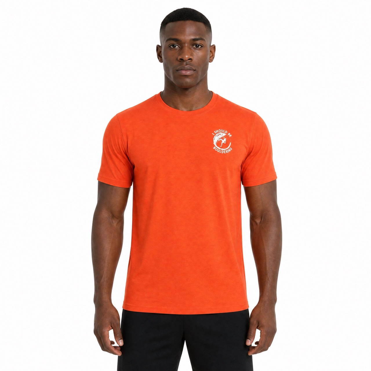Camiseta de manga corta para escalada en roca para hombre