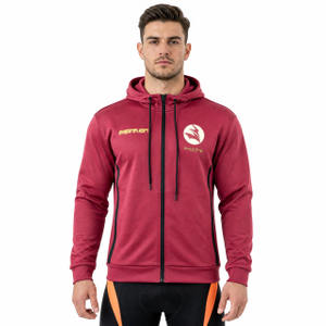 Sudadera con capucha deportiva extragrande con estampado de logo y cremallera para hombre 
