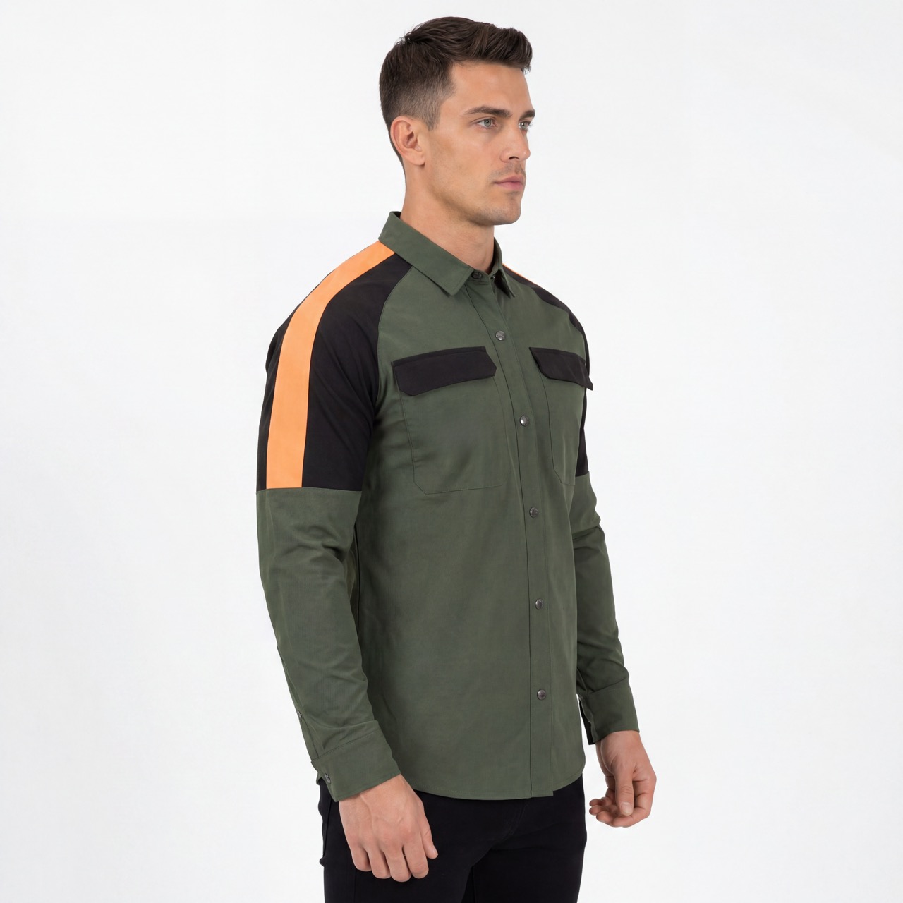 Hombre Trekking Senderismo Camping Pesca Caminar Enfriamiento Ventilación de espalda y axilas Se ajusta a las camisas con panel de hombro