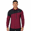 Camisas con bolsillo con cremallera y bloques de color para senderismo, senderismo y acampada para hombre