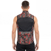 Chaleco cortavientos resistente al agua con estampado integral para hombre