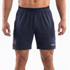 Pantalones cortos para correr con rayas atléticas de fútbol para hombre