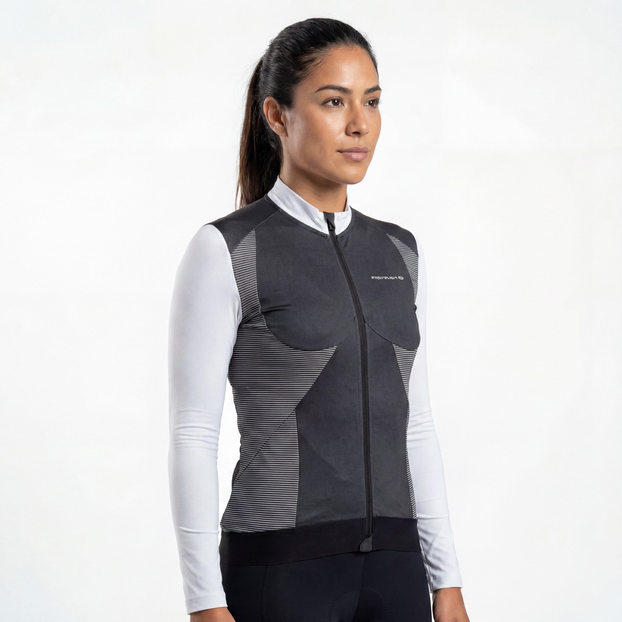 Chaqueta de ciclismo con paneles de bloques de color para mujer