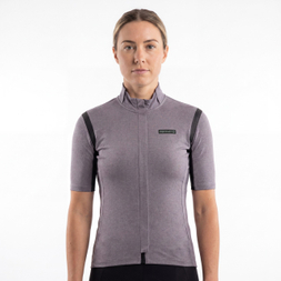 Maillot ciclista de manga corta con ribete sellado para mujer
