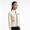 Chaqueta ciclista con ribete de malla y panel de manga Reglan para mujer