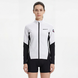 Chaqueta de moda deportiva con ribete reflectante y bloques de color para mujer