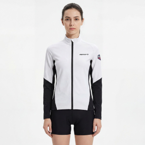 Chaqueta de moda deportiva con ribete reflectante y bloques de color para mujer