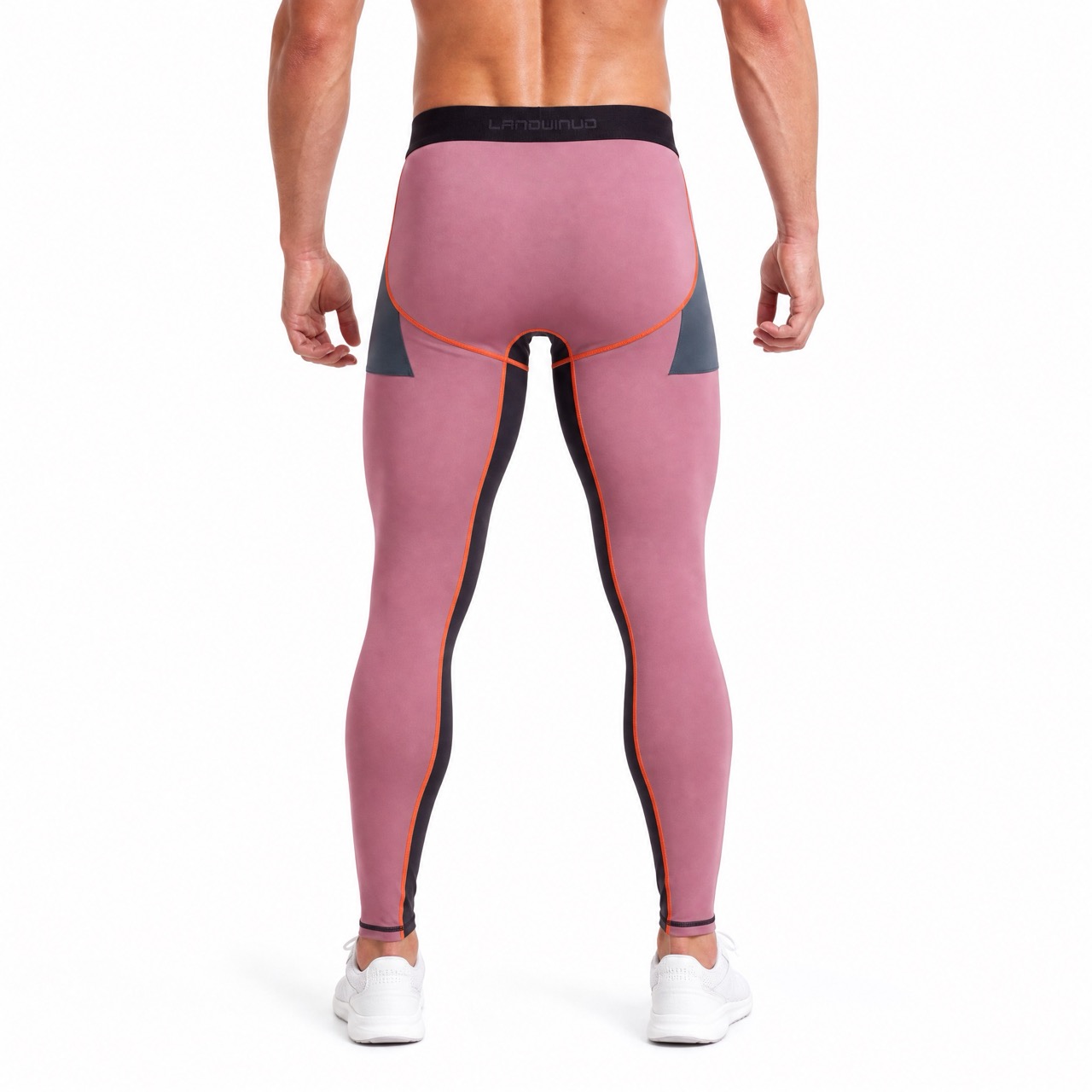 VMTR Pantalón tipo legging con capa base y bloques de color para hombre