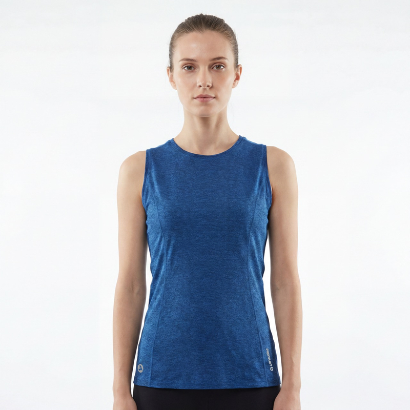 Chaleco con panel de malla para correr para mujer