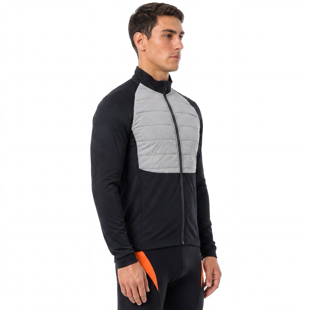 Chaqueta ciclista acolchada reflectante para hombre