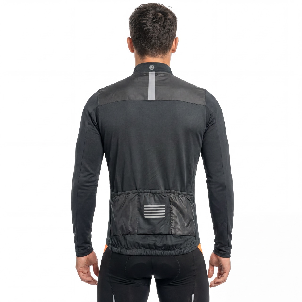 Chaqueta de ciclismo con ribetes reflectantes a prueba de viento para hombre