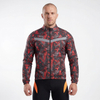 Chaqueta ciclista impermeable con ribete reflectante y estampado integral