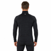 Camisetas térmicas de entrenamiento con media cremallera y forro polar interior teñido con paneles para hombre