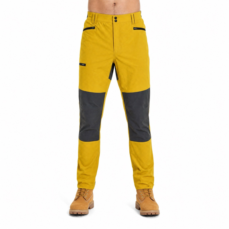 Pantalones de trekking con bloques de color para hombre Pantalón de senderismo con cintura elástica