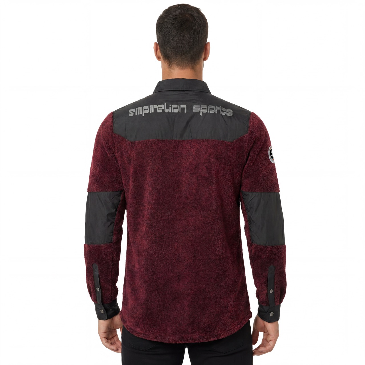 Camisas de lana melange peludas y peludas a prueba de viento para senderismo y acampada para hombre
