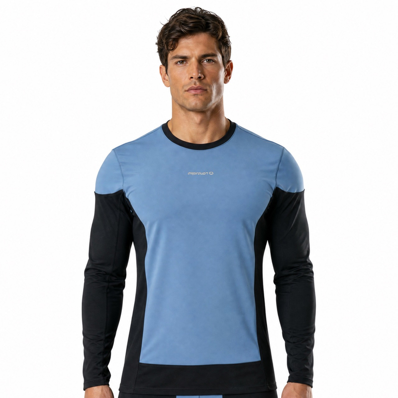 Camisetas de entrenamiento de carreras con paneles de protección contra el viento para hombre