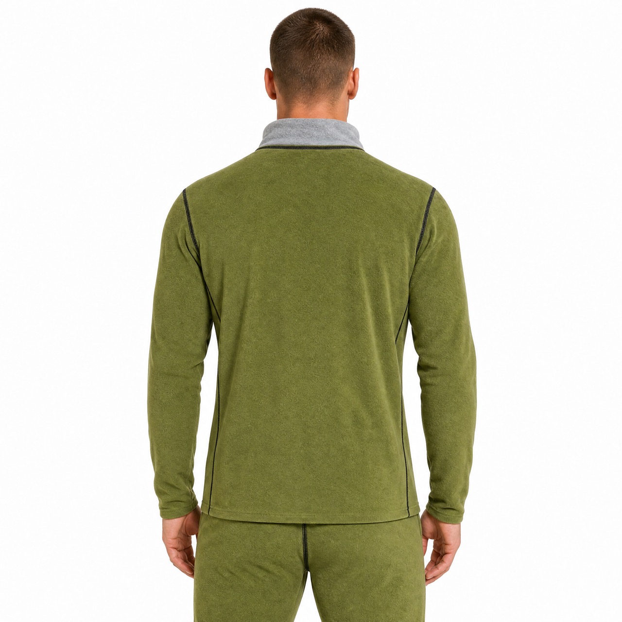 Ropa interior reversible de forro polar con bloques de color para hombre