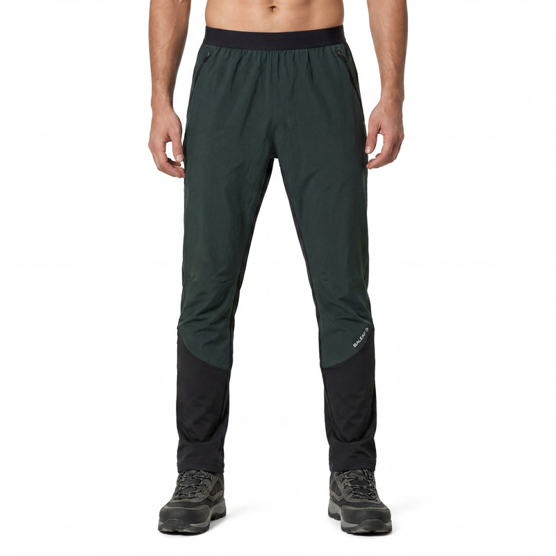 Pantalón activo con ribetes reflectantes y bloques de color con cintura elástica estirada para hombre