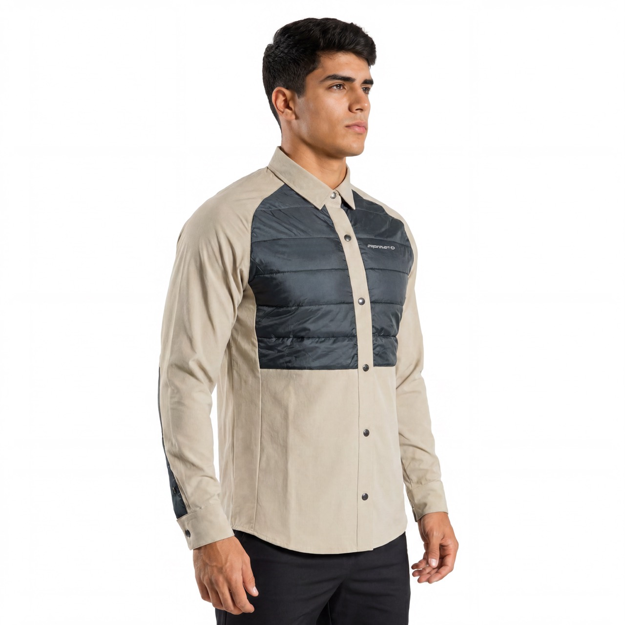 Camisas para correr y senderismo a prueba de viento con panel acolchado para hombre