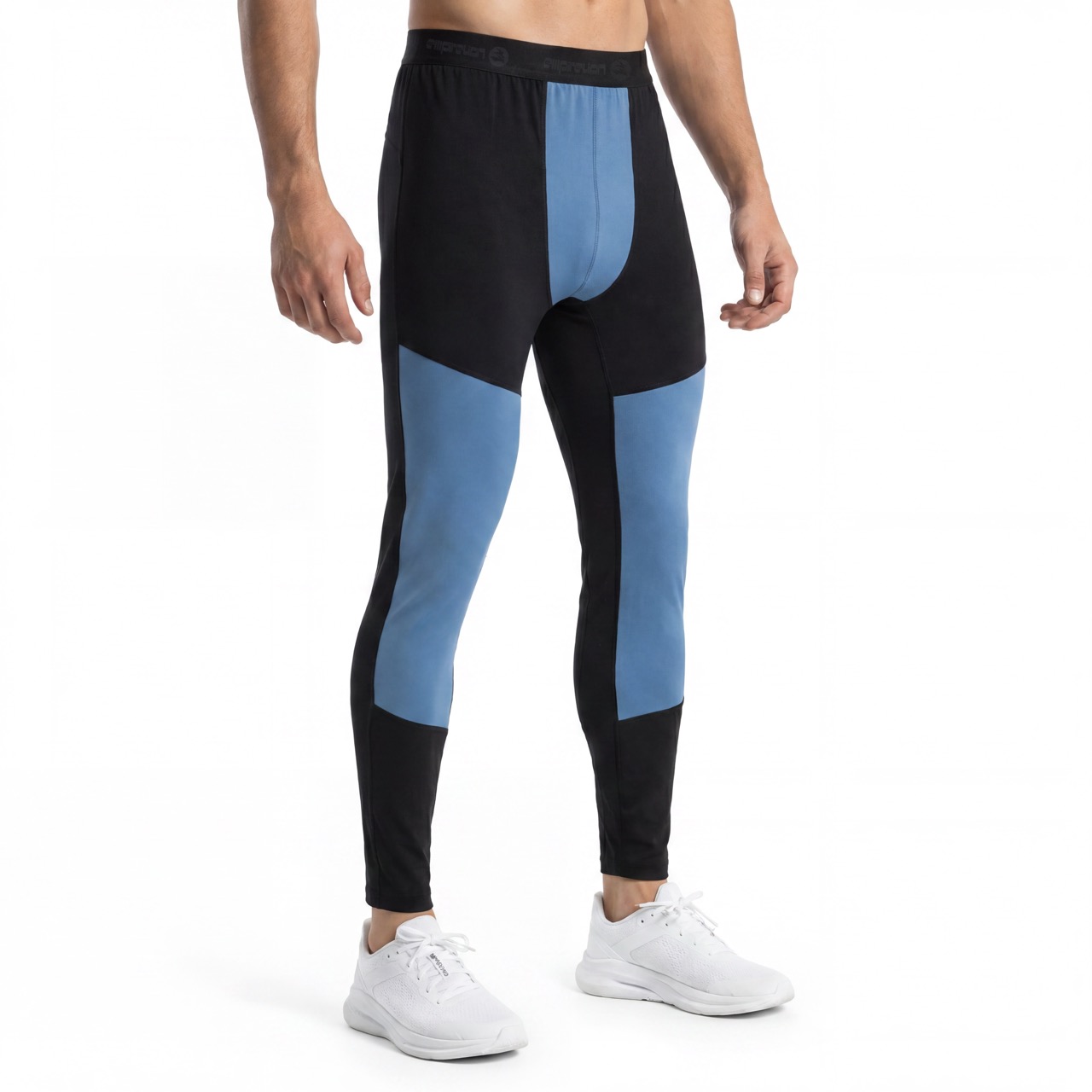 Legging de entrenamiento de carreras con paneles de protección contra el viento para hombre