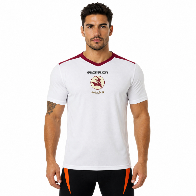 Camiseta de fútbol con cuello en V para hombre